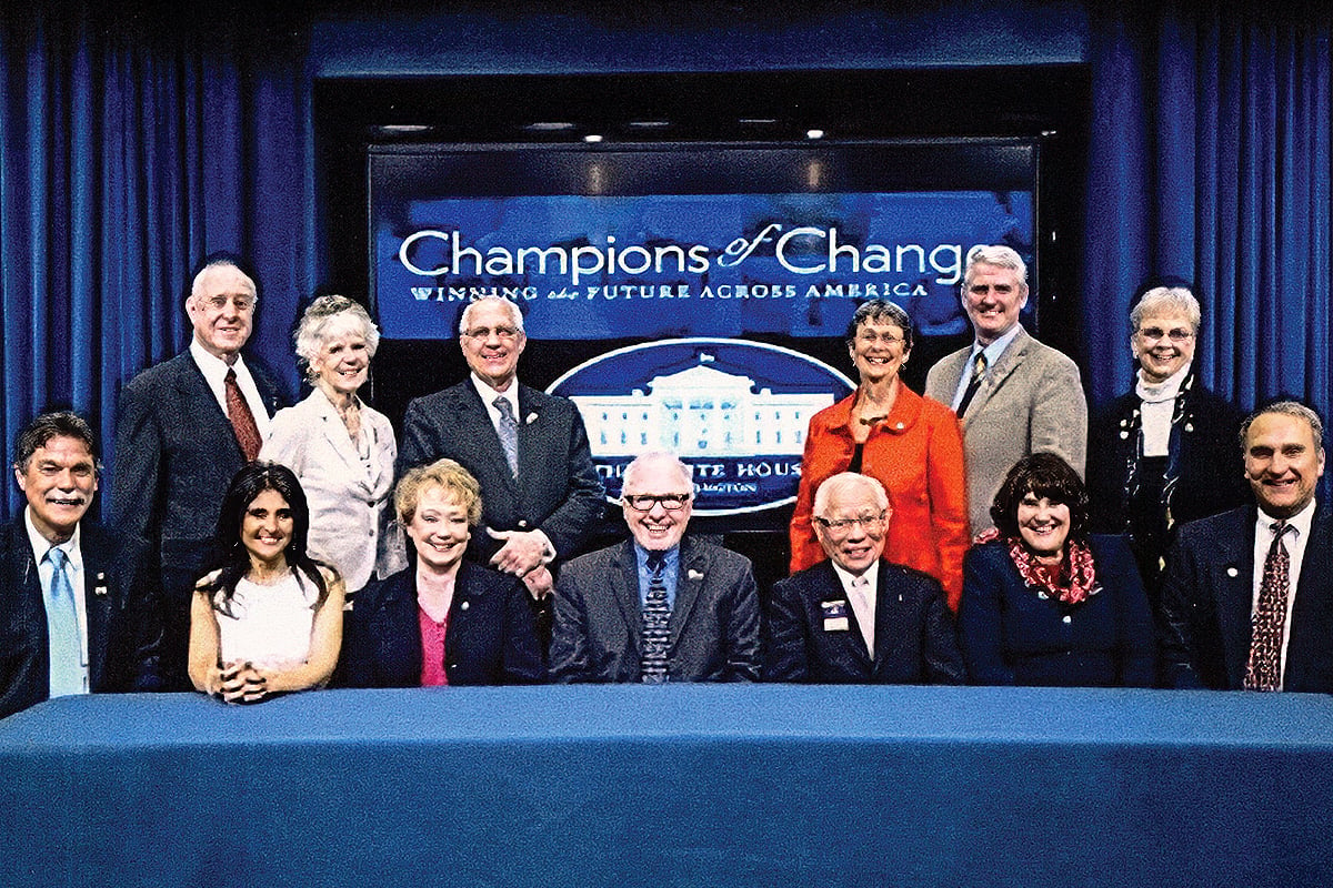 Peggy Halderman (bottom row, third from left) at the White House Champions of Change ceremony. 
