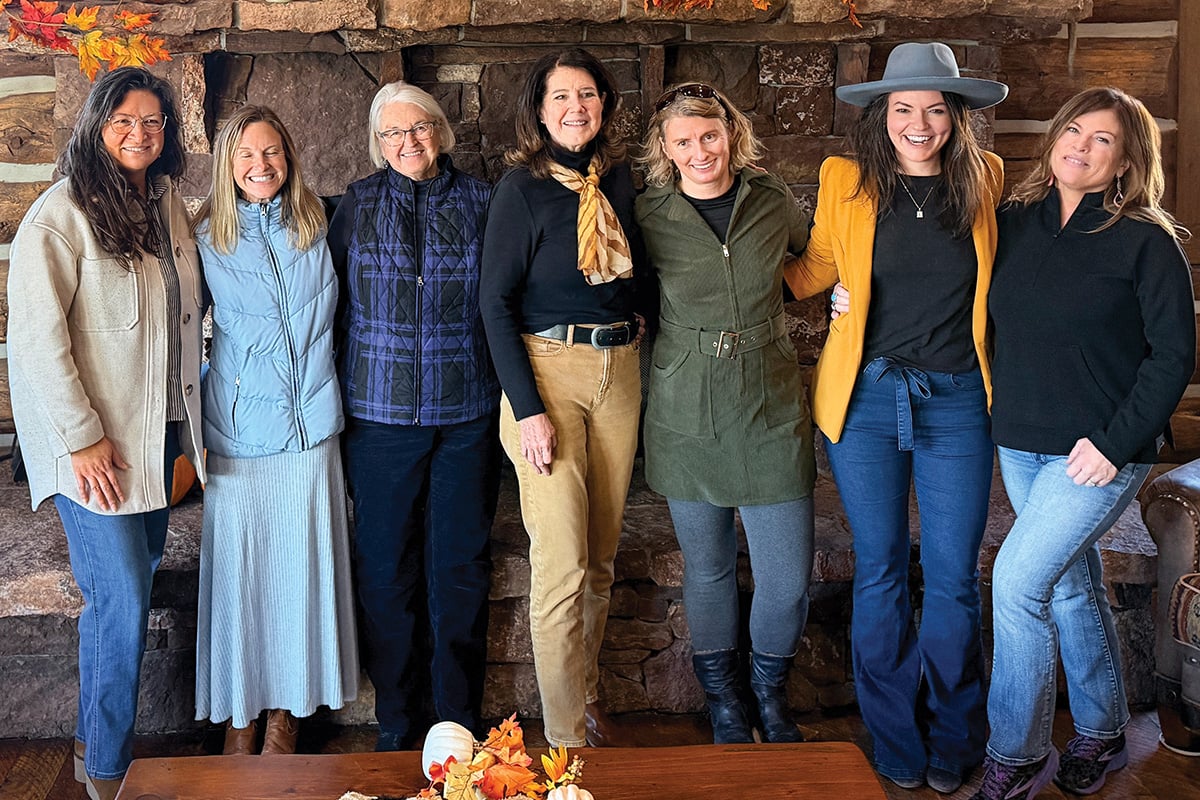 Leigh Larson (second from right) joins other Rotary women at a brunch. 