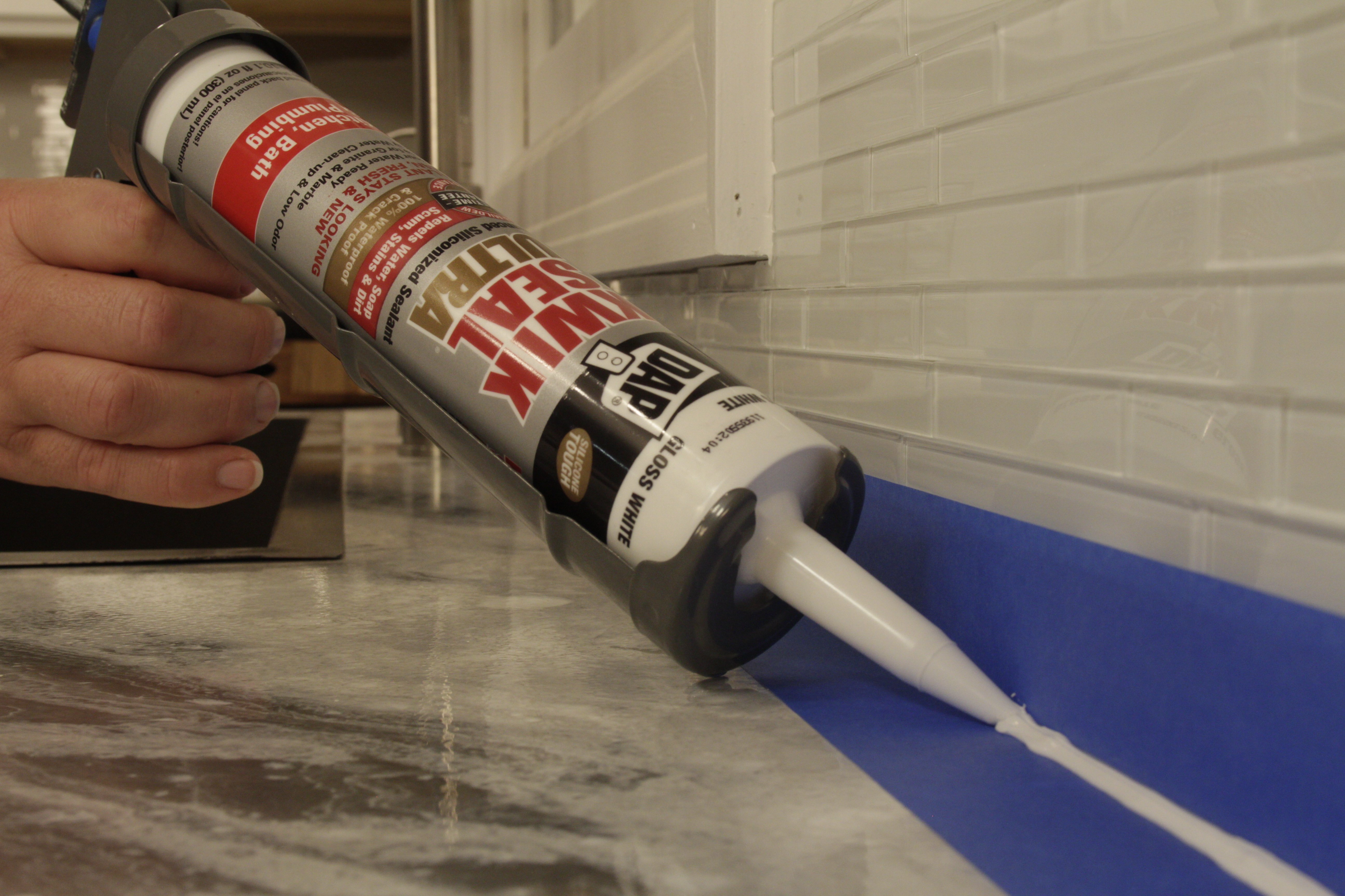 Caulk for kitchen backsplash and counter