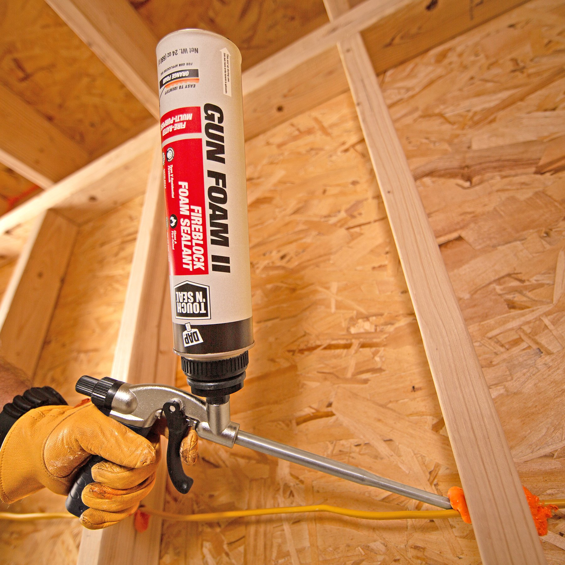 TNS Gun Foam application on construction site interior