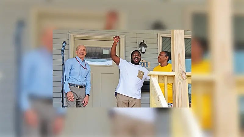 The Carey family of Racine received the keys to their new home through a Racine Habitat for Humanity project supported by Fisk Johnson, Chairman and CEO of SC Johnson