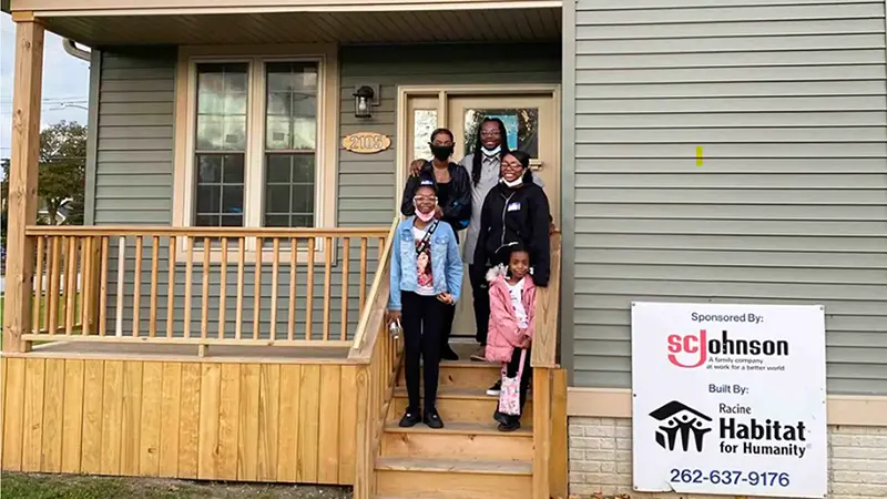 Fisk Johnson previously sponsored two other homes on the same street in Mount Pleasant and SC Johnson has sponsored new construction on the home next to the Carey family