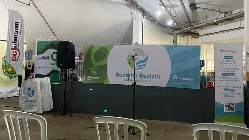 Plastic Bank, in partnership with SC Johnson, inaugurated a new collection center in the Rocinha community.