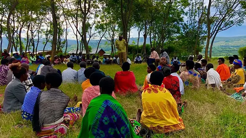 An educational session in rural Rwanda