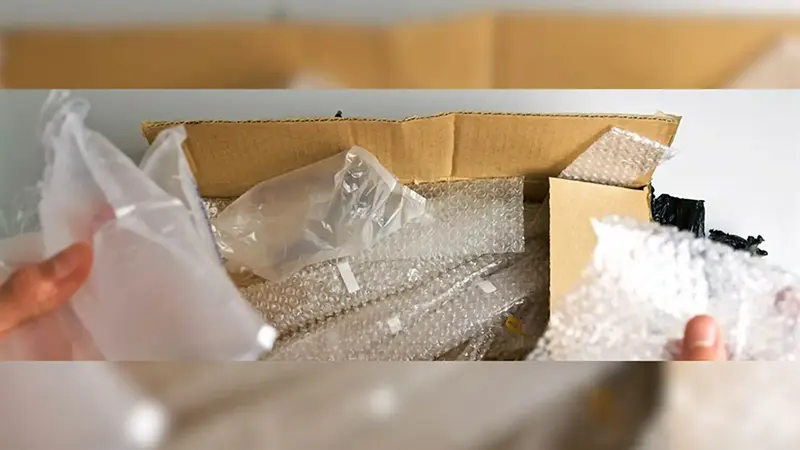 An assortment of packing materials