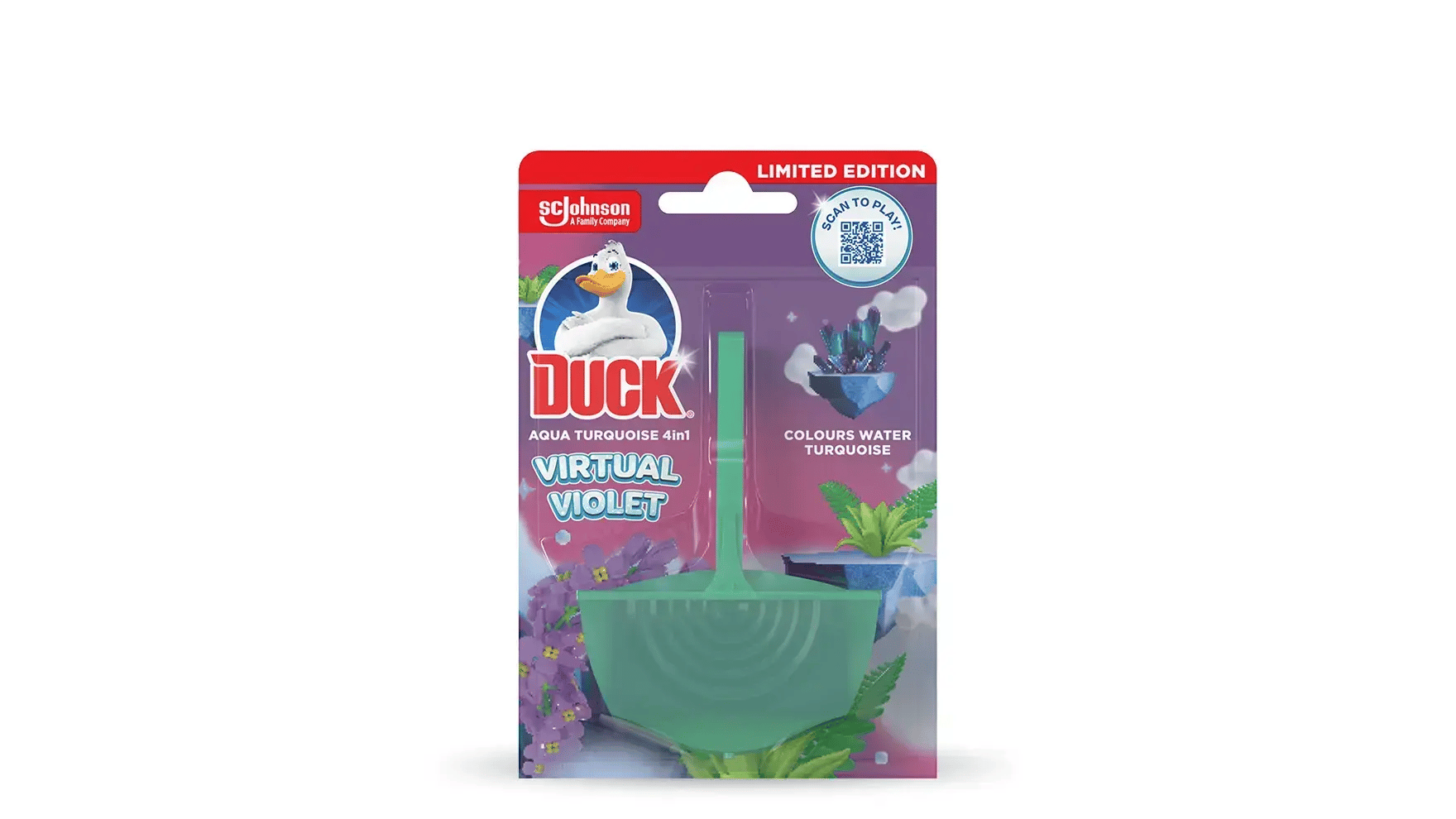 Duck® Colouring 4-in-1 Rimblock Virtual Violet | Toilet Cleaning Products
