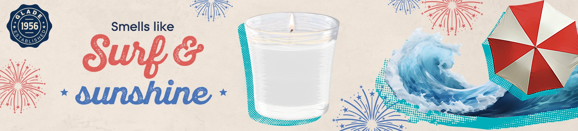 Create the feeling of summery bliss with the scents of salty air, driftwood, ocean breeze, and beachy musk.