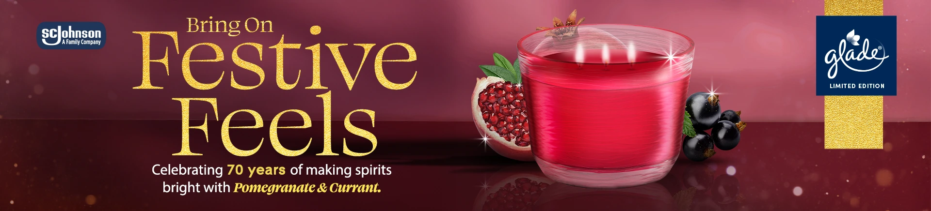 SCJohnson A Family Company | Bring On Festive Feels | Celebrating 70 years of making spirits bright with Pomegranate & Currant.
