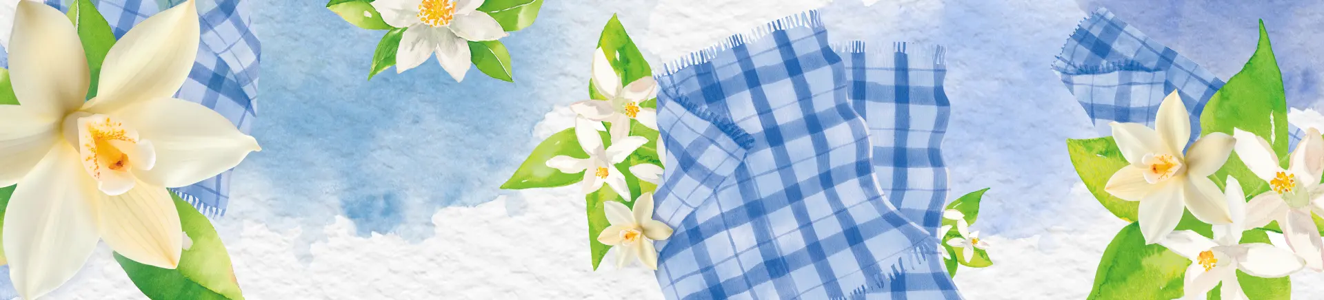 White sheets hang on a clothesline outdoors, with clear blue skies and a green meadow in the background, creating a fresh and airy atmosphere.