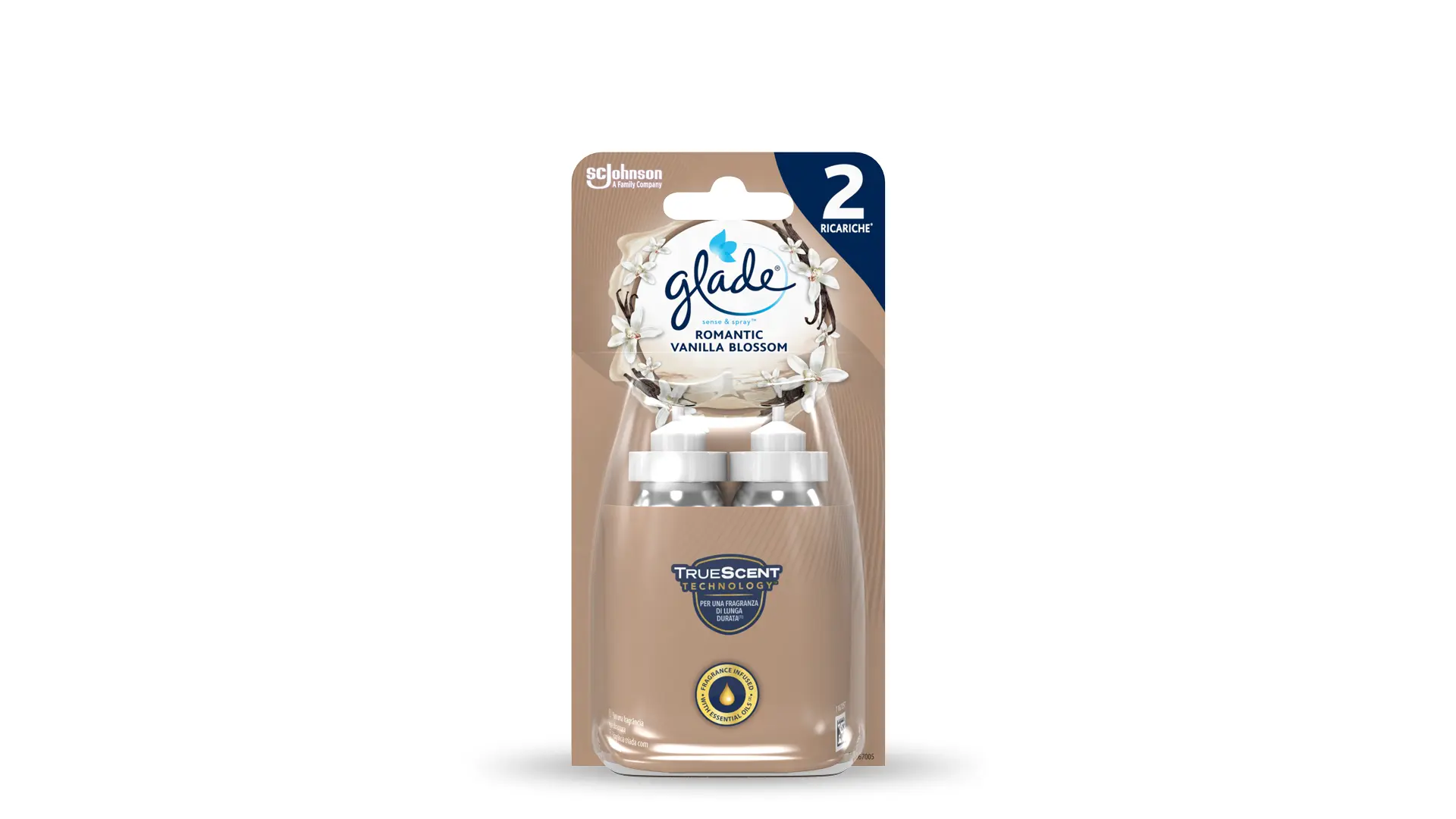 Glade Sense & Spray Nachfüllpackung – Romantic Vanilla Blossom, 2 X 18 Ml, Für Automatischen Duftspender