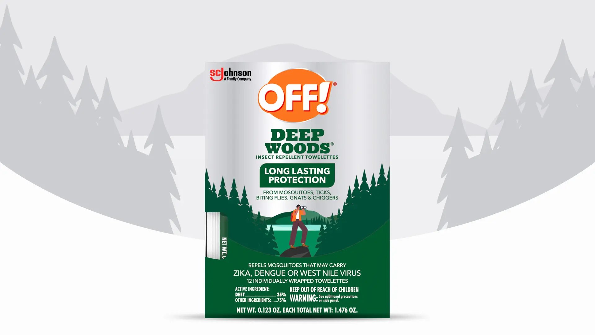 OFF!® Deep Woods Insect Repellent Towelettes OFF!® Mosquito Protection