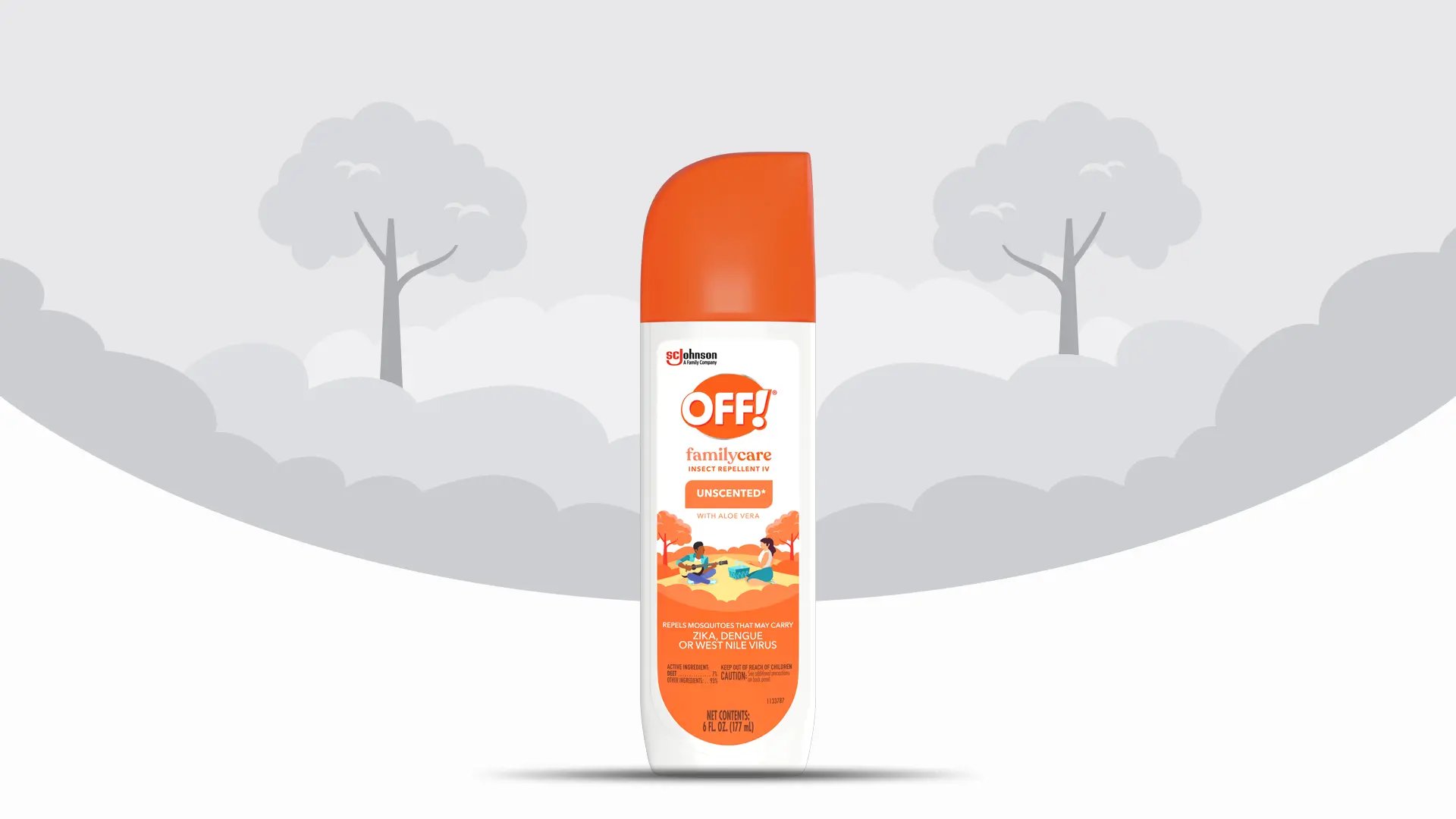 FamilyCare Insect Repellent IV (Unscented) OFF!® Mosquito Protection