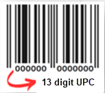 13 Digit UPC