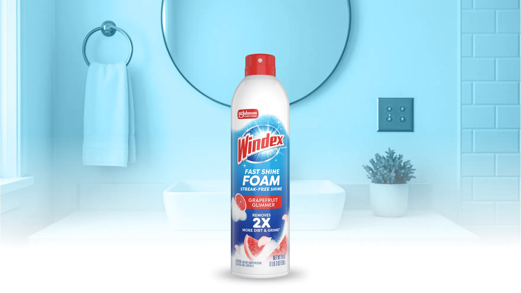 Fast Shine Foam Grapefruit | Windex® Glass Cleaner | SC Johnson