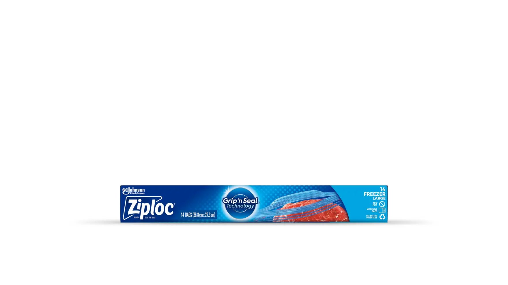 Large freezer bags grip n seal technology ziploc