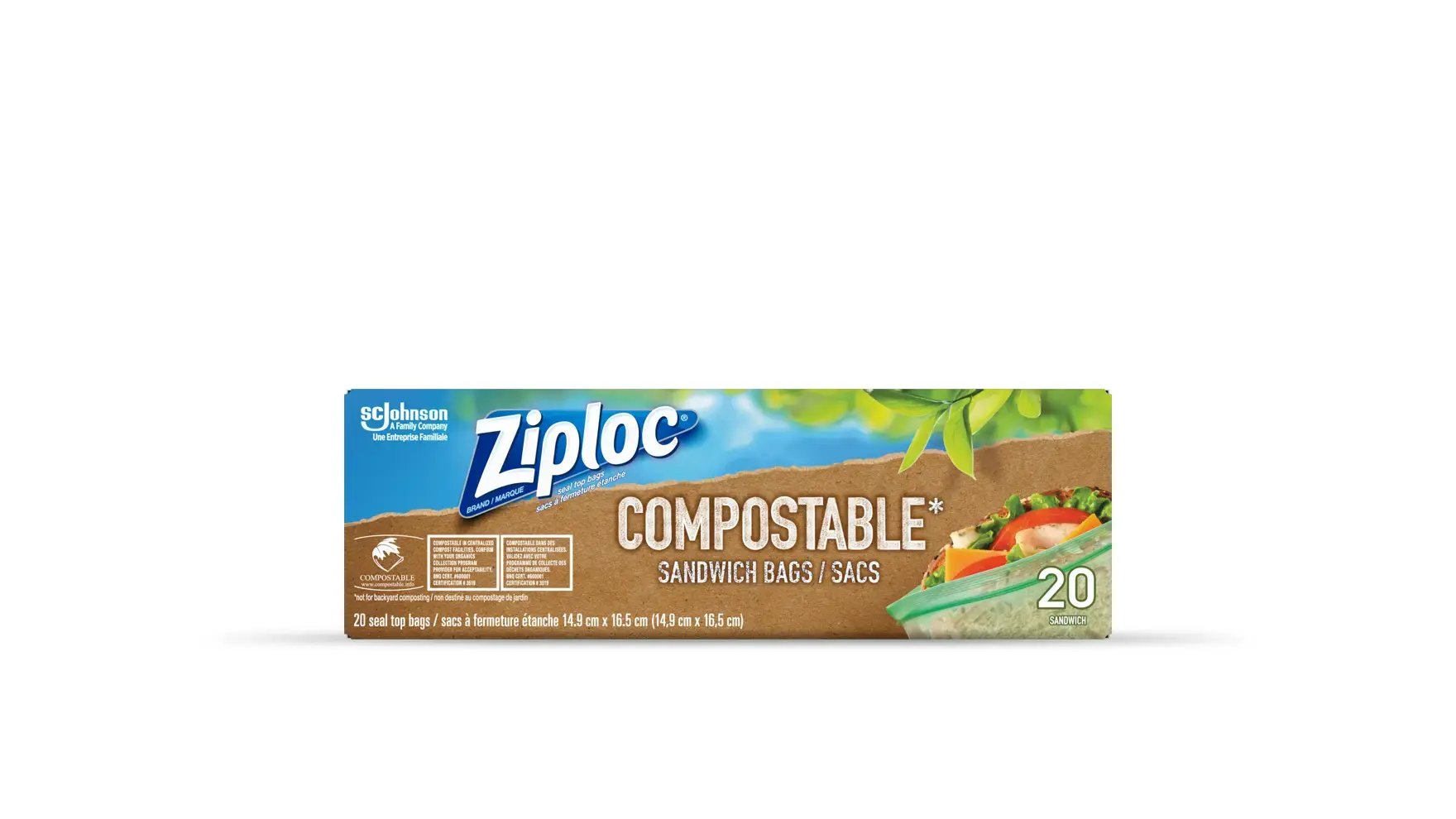 Compostable Sandwich & Snack Bags Mindful Choices Ziploc