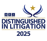 2025 BTI Distinguished in Litigation Badge