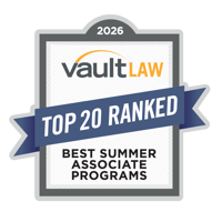Vault 2026 Best Summer Associate Programs