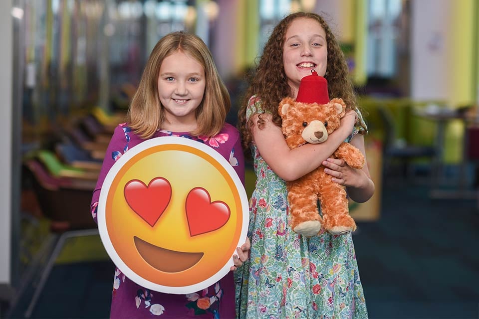 two female pediatric patients