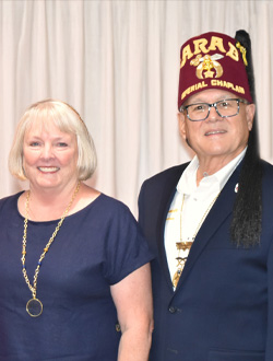 Brian Hagmeier, Imperial Chaplain, Shriners International, and his wife, Nadyne Hagmeier