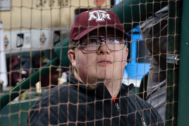 zach at baseball game