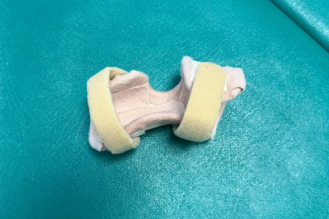 a small wrist splint designed for an infant
