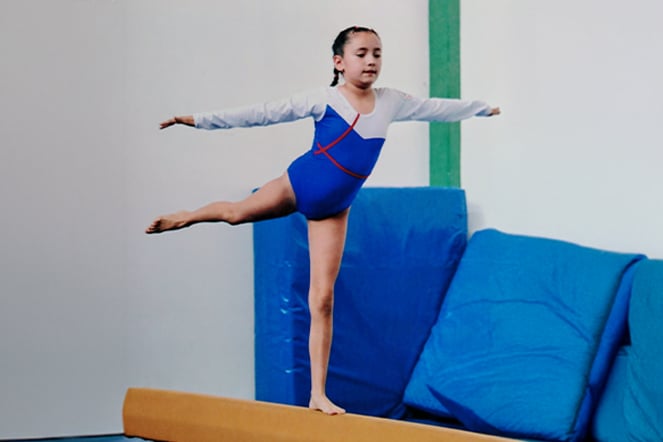 a child gymnast