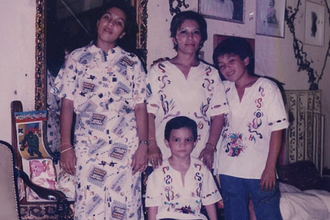 a vintage photo of a family