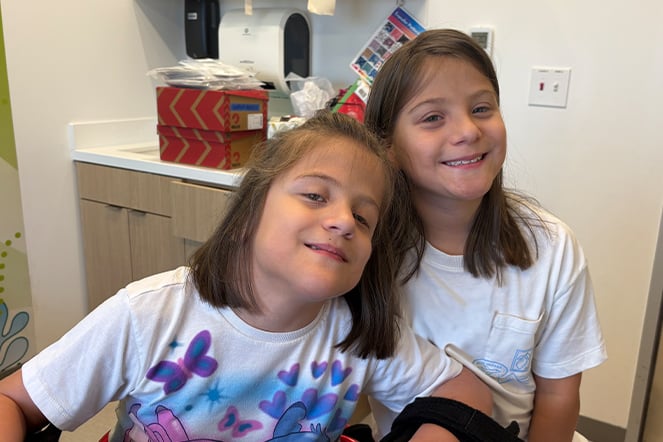 two twin sisters