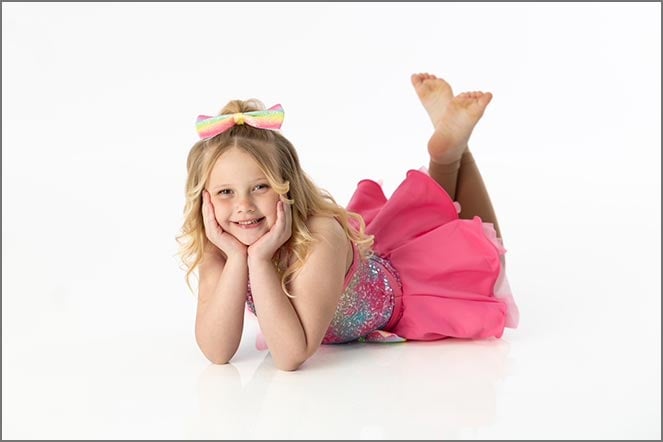 Teagan poses in dance costume