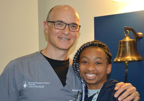 staff member and patient