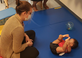 patient and physical therapist