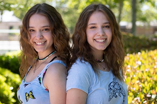 Abby with her sister