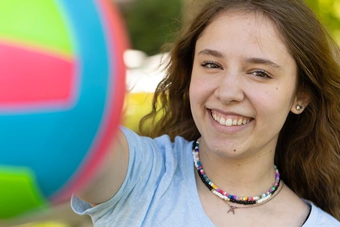 Abby with volleyball