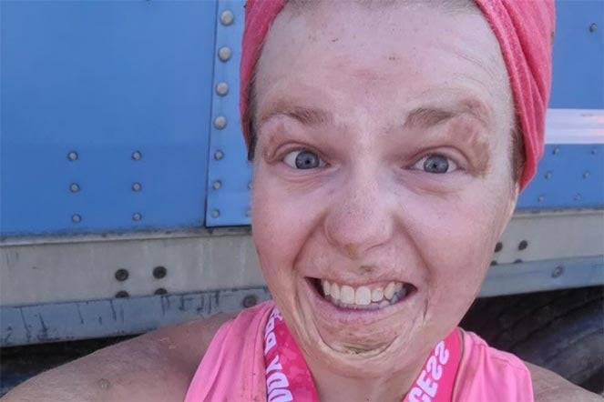 allison completing a half marathon