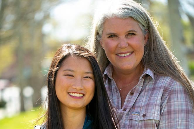 Andie Sue with her mother, Barbie