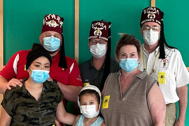 Annabelle, her family and Shriners