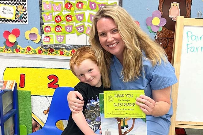 Beau with his mother, Sarah