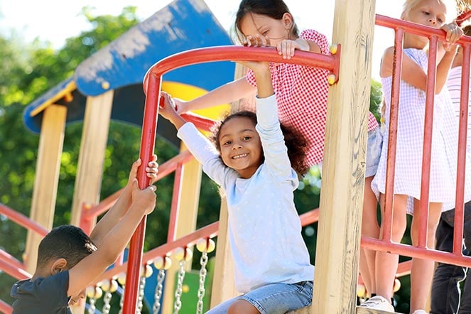 children on playground