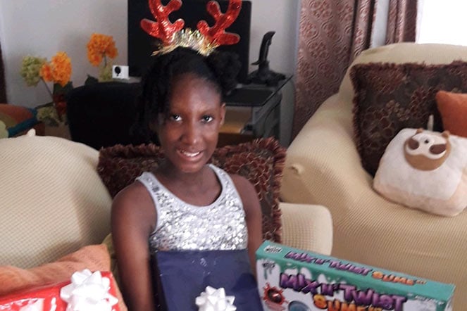 D'Anayli on Christmas morning