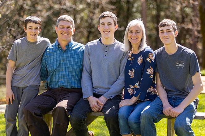 Daniel with his family