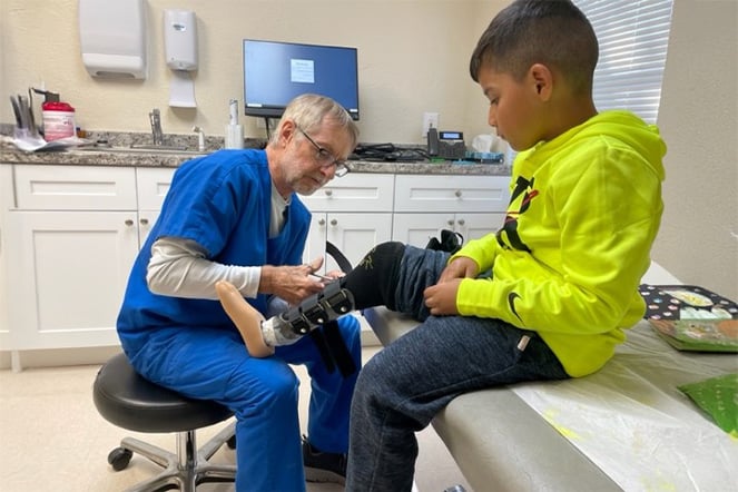 Danny with patient Danilo.
