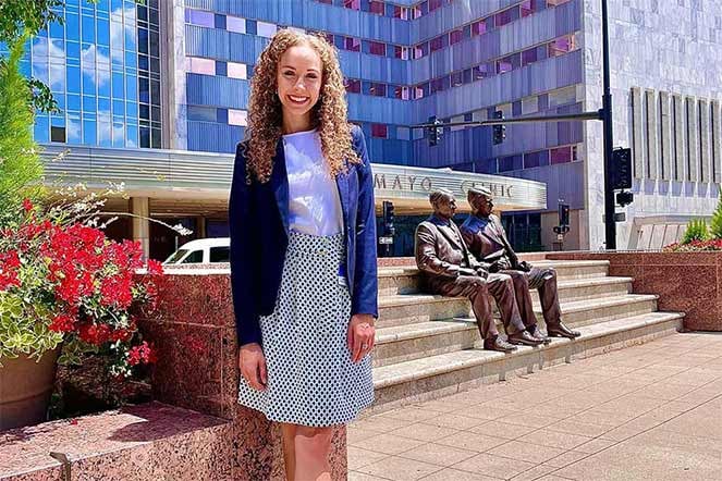 Elliana's first day at Mayo