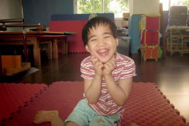 cerebral palsy patient Erica as a young girl