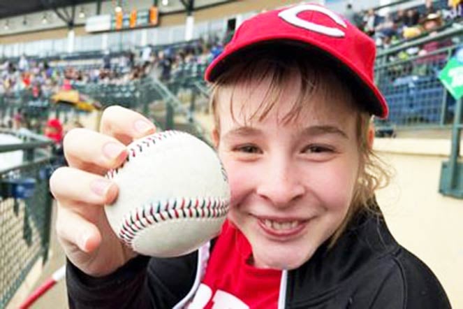 Hallie with baseball