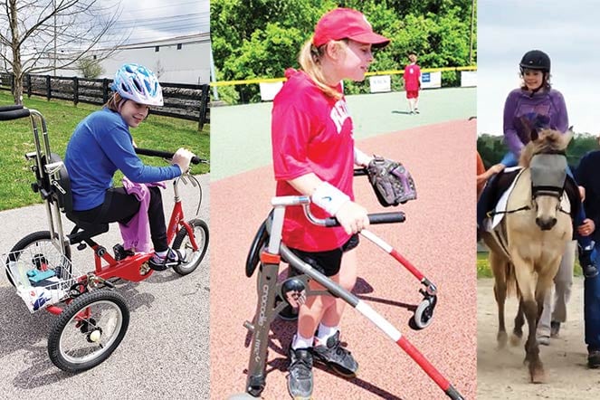 Hallie doing various activities