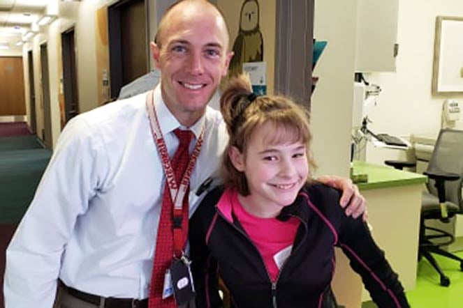 Hallie with Dr. Muchow