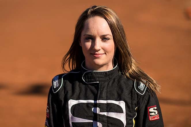 Harli in her racing gear