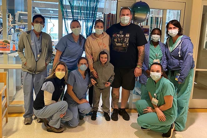 Jaxson with care team