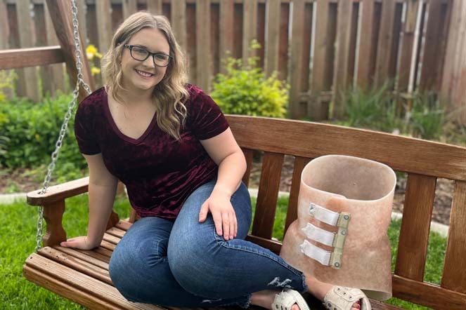 kerrigan with her back brace